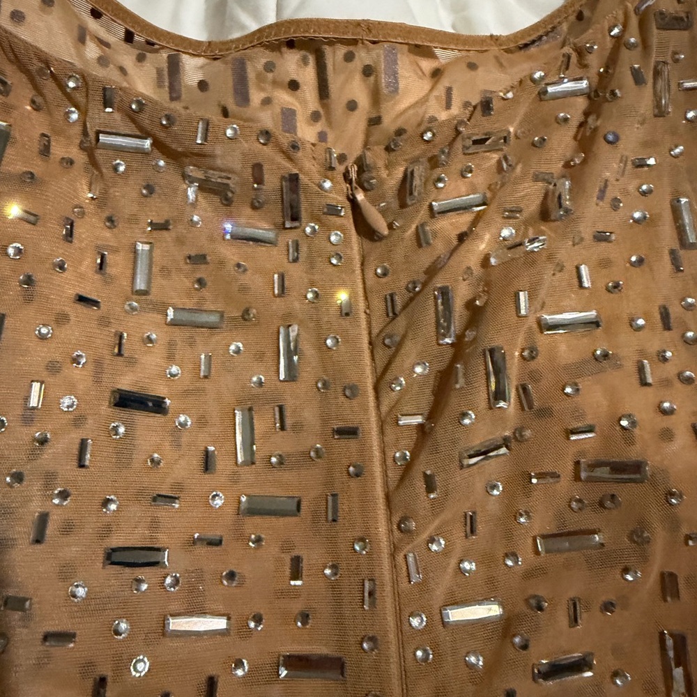 Oh Polly Tan Sequin Mini Dress - Picture 3 of 8